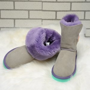 UGG Bailey Button Grey-Aqua