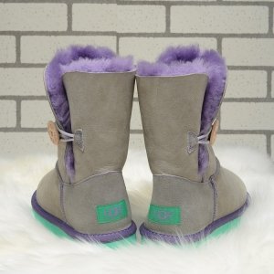 UGG Bailey Button Grey-Aqua