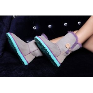 UGG Bailey Button Grey-Aqua