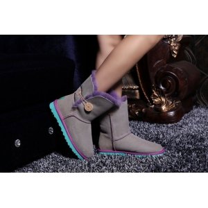 UGG Bailey Button Grey-Aqua