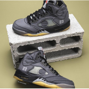 Nike Air Jordan 5 x Off-White Black (Темные)