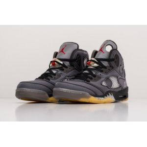 Nike Air Jordan 5 x Off-White Black (Темные)