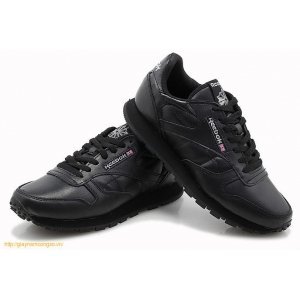 Кроссовки Reebok Classic Leather (All Black) (006)