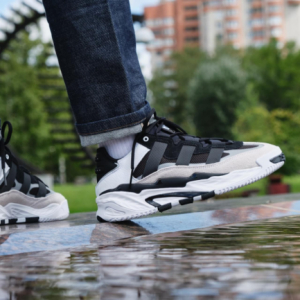 Кроссовки Adidas Niteball Black White (001)