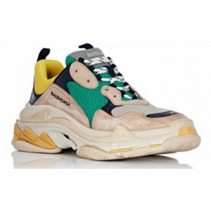 Кроссовки Balenciaga Triple S (Green/Yellow/Beige) (002)