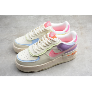 Nike Air Force 1 Shadow Double Swoosh Sail Pink Purple