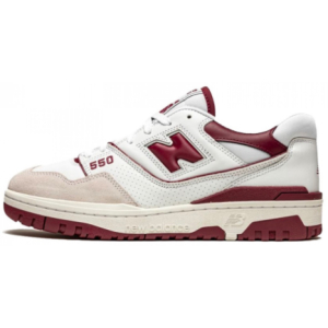 New Balance 550 (white-burgundy/бело-бордовые)