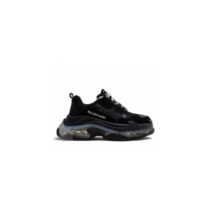Кроссовки Balenciaga Triple S (прозрачная подошва) черные (016)
