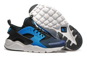 Nike Air Huarache Men (Black/White/Lyon Blue) (009)