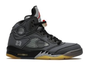 Nike Air Jordan 5 x Off-White Black (Темные)