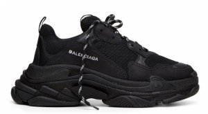 Кроссовки Balenciaga Triple S (Black) (007)