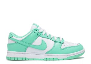 Кроссовки Nike Dunk Low Green Glow белые с зеленым