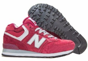 New Balance 574 High (Burgundy/White) (057)