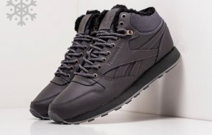 Высокие зимние кроссовки Reebok Classic Leather Mid Ripple (Графитовые)